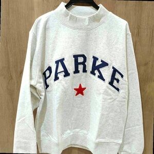 Parke Embroidered Lettering Pullover Sweatshirt - Gray